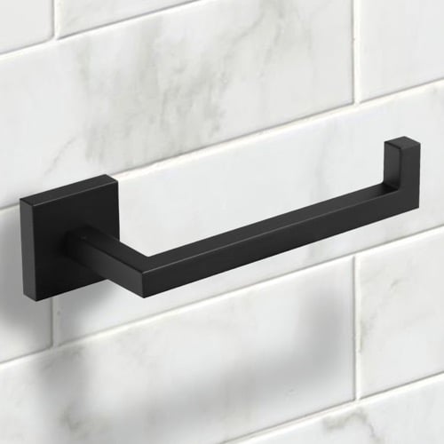 Toilet Paper Holder, Square, Wall Mounted, Black Nameeks NNBL0055